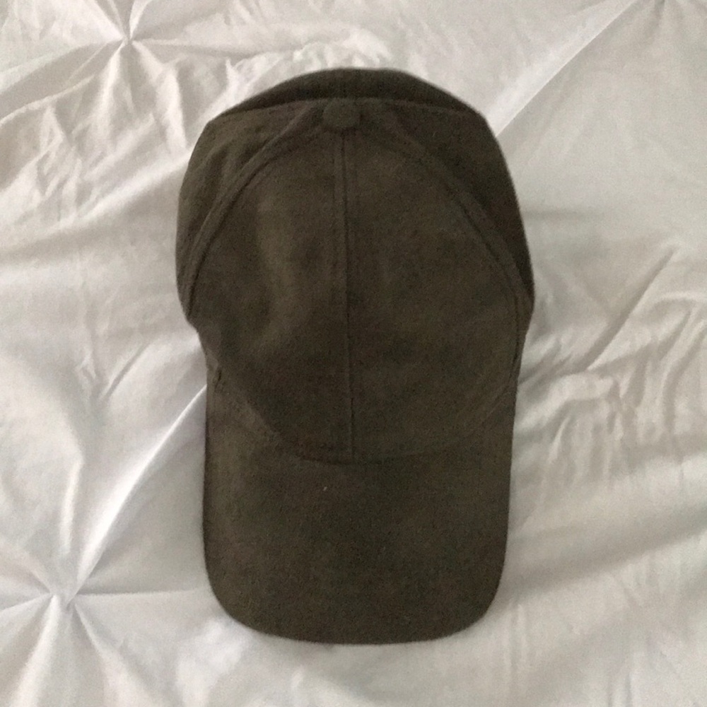 Olive suede hat